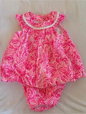 Lilly Pulitzer Pink Floral Bubble Romper